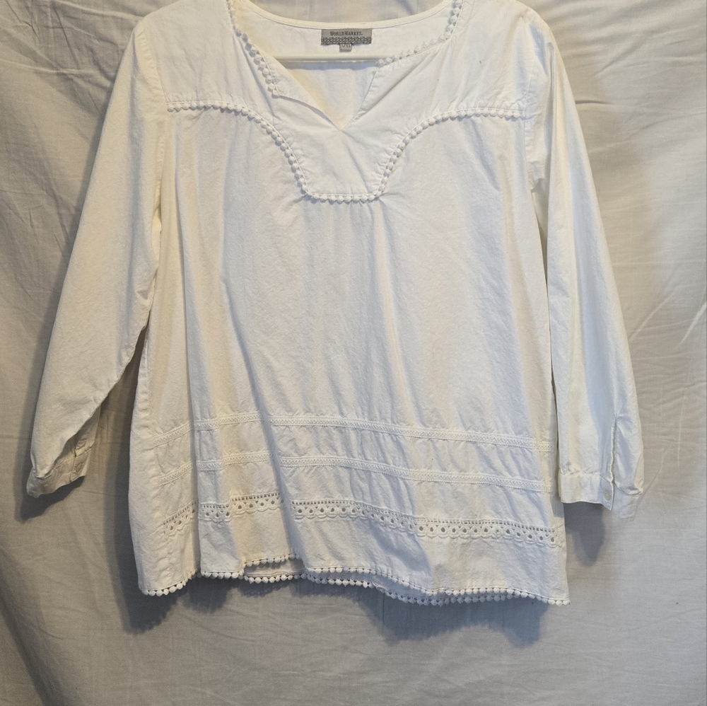 White Eyelet Blouse